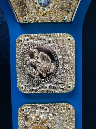 Vista 4 de Fandu 2018 - Cinturón de título de lucha pesada, para adultos, el mejor regalo para tu gran papá, dorado placa