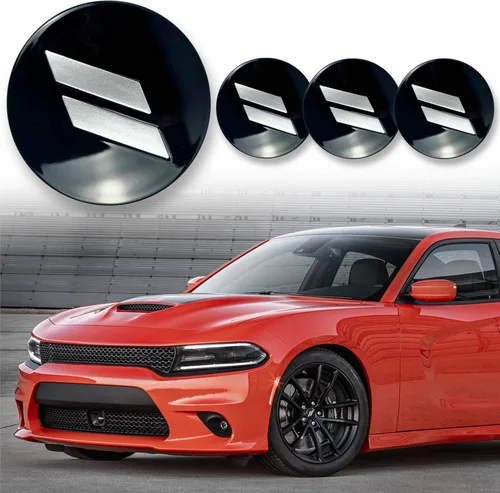 Vista 7 de 4 piezas de 63 mm 2.5 pulgadas de cubiertas de tapas centrales para ruedas con corte para Dodge Charger Durango Dart 2015-2020 Jeep/Chrysler
