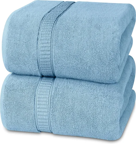 Vista 50 de Utopia Towels - Lujosa toalla de baño jumbo, 2 unidades - 600 g/m², 100% algodón hilado en anillo, toalla extragrande altamente absorbente
