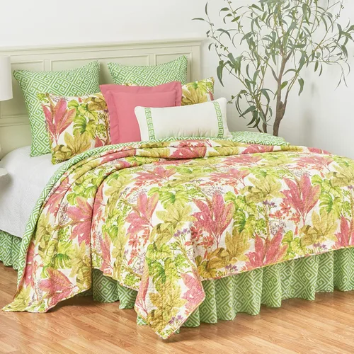 C&F Home Moana Tropical - Juego de edredón de 3 piezas para verano, playa, océano, costero, reversible, lavable a máquina, ligero, juego de 3