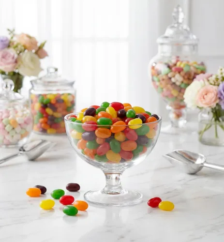 Vista 4 de Jumbo Jelly Beans - Bolsa de 1.5 libras extra grande de frutas jugosas masticables surtidas