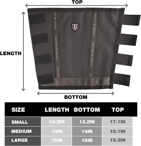 Vista 6 de Harrison Howard Botas de caballo sueltas con protección UV, leggings de malla fina duraderos con tiras reflectantes (juego de 4)