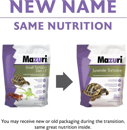 Vista 2 de Mazuri Alimento de tortuga juvenil para tortugas bebé Bolsa de 8 onzas (8 onzas)
