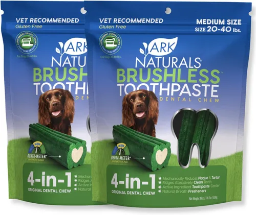 Vista 10 de Ark Naturals Pasta Dental sin Cepillo, Masticables Dentales para Perros de Razas Extra Grandes, Refresca el Aliento, Textura Única Ayuda a Reducir