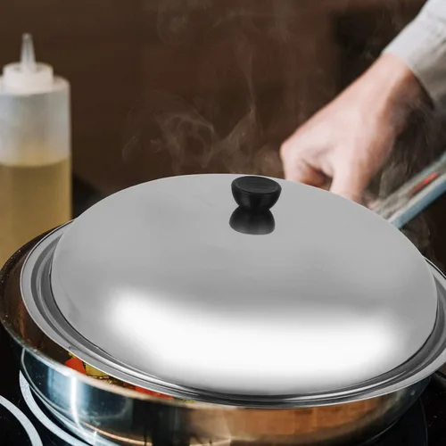 Vista 5 de BESTonZON Tapa universal para olla, tapas de sartén Tapa de sartén, tapas de repuesto de 15.7 in, tapas universales para sartenes, tapa de olla