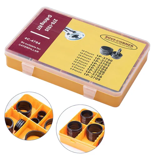 Vista 7 de BUSY-CORNER 4C-4784 Kit de anillo en D de impresión, nitrilo 90, taladros de montaje de manguera hidráulica, compatible con CAT Caterpillar