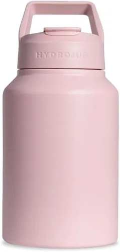 Vista 6 de HydroJug Sport - Vaso de acero inoxidable con pajilla, aislado al vacío, botella de agua de 64 onzas a prueba de fugas, diseño ergonómico