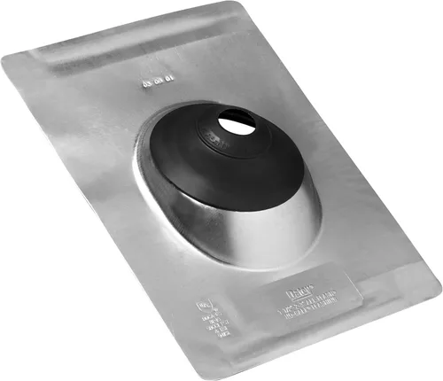 Vista 8 de Oatey 12933 Aluminio 2" Diámetro de tubería 9" x 12.5" Base No-Calk Roof Flashing
