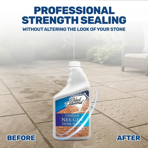 Vista 3 de Sellador de granito Black Diamond Stoneworks, penetrante, sella y protege granito, mármol, travertino, piedra caliza y lechada 16 onzas