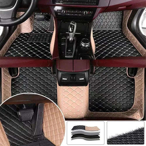 Vista 32 de Alfombrillas personalizadas para autos Compatibles con todos los modelos Toyota Lexus 2005-2023 (Beige)