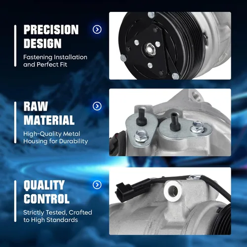 Vista 4 de Compresor de aire acondicionado CA con embrague para Lincoln MKX 3.5 3.5L 2007 2008 2009 2010, para Ford Edge 3.5L 2007-2010 07 08 09 10