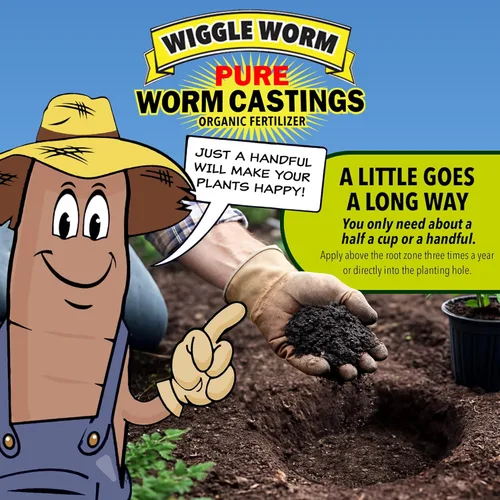 Vista 4 de Abono orgánico Unco Industries Wiggle para mejorar suelos, 15 libras