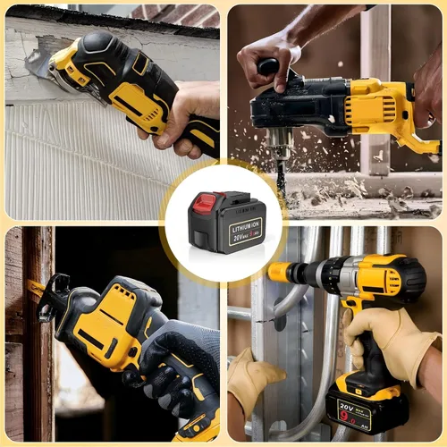 Vista 7 de Batería de litio de alta capacidad de 20 V 9000 mAh compatible con DeWalt 20 V Max batería DCB206 DCB205 DCB207, compatible con cargador DeWalt