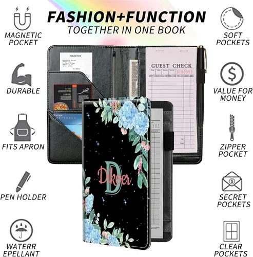 Vista 353 de Diseña Tus Propios Libros de Servicio con Nombre e Iniciales para Camareras, Dikoer Libro de Servicio de Camarero Personalizado con Nombre