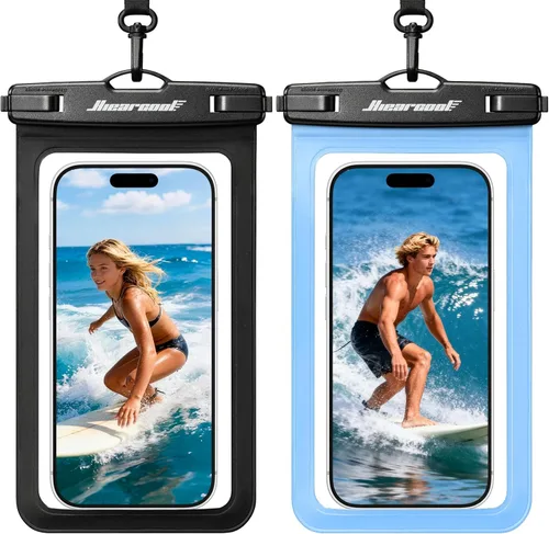 Vista 25 de Hiearcool Funda impermeable para iPhone, Bolsa impermeable para teléfono, Artículos esenciales de viaje, Accesorios de crucero, Imperdibles - 4 negro