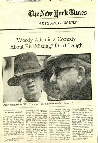 Woody Allen foto original de revista de recorte de 2 pg # R6800