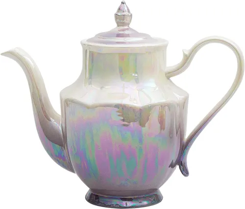 Vista 11 de Tetera de cerámica Agyiuns, tetera de porcelana con tapa, 38.8 Oz para té, leche, café, té de flores (Azul)