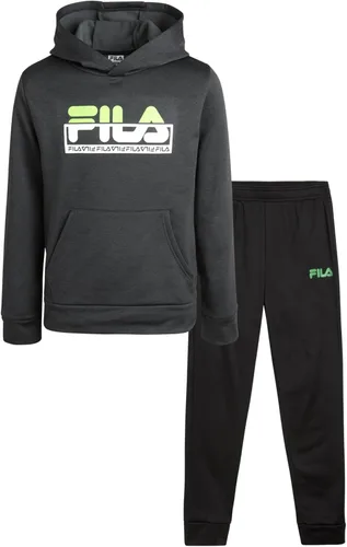 Fila Boys' Sweatsuit Set - 2 Piece Active Hoodie Sweatshirt and Jogger Sweatpants - Performance Activewear Set for Boys, 8-12