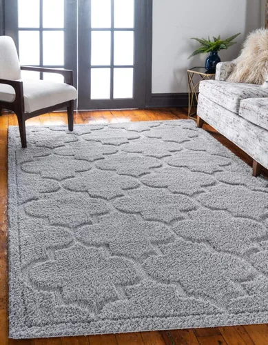 Vista 26 de Unique Loom Trellis Shag Collection - Alfombra de pasillo geométrica, moderna, marroquí, celosía, gris oscuro (2 pies x 6 pies 7 pulgadas)