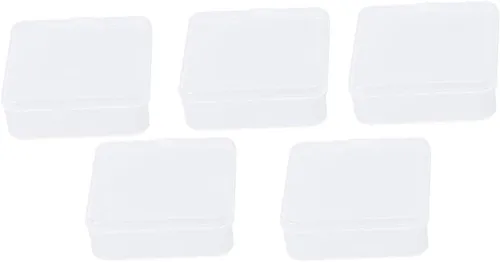 Vista 8 de EXCEART Caja organizadora pequeña, cajas de plástico transparente, cajas de almacenamiento de plástico, contenedores de cuentas de plástico, bandeja