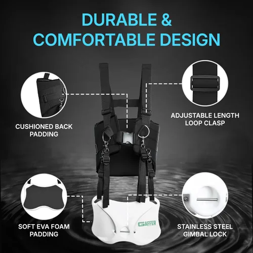 Vista 7 de GAFFER SPORTFISHING Arnés de hombro para cinturón de pesca, soporte de caña de lucha contra peces en alta mar