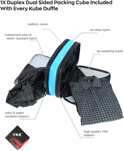 Vista 6 de NEW Travel Duffel Bag (Carry On Size) Gym Bag wShoe Compartment Taskin Kube V2 - Original