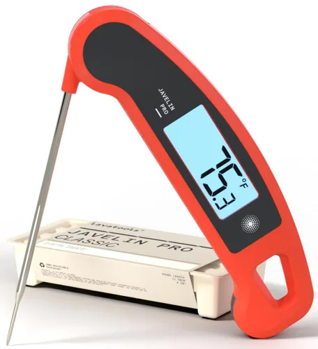 Vista 6 de Termómetro digital para carne Lavatools, medición instantánea con luz de fondo en ambos lados