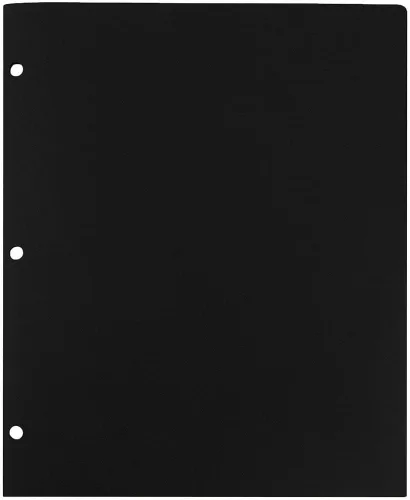 Vista 4 de JAM PAPER Carpetas escolares de plástico resistente con 3 agujeros, carpetas escolares extra resistentes, color negro, paquete de 3
