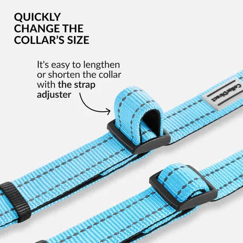Vista 81 de CollarDirect Reflective Dog Collar for a Small, Medium, Large Dog or Puppy with a Quick Release Buckle - Boy and Girl - Nylon Suitable for Swimming