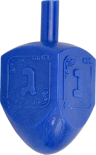 Vista 4 de Hanukkah Dreidels - Dreidel de plástico multicolor - 10 unidades medianas