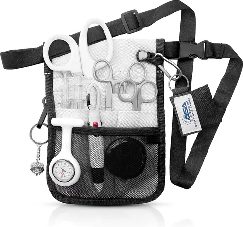 Vista 15 de ASA TECHMED Cinturón Utilitario para Enfermera – Kit Completo de Cinturón Médico Utilitario, Pro Pack Bolso Organizador de Bolsillo para Cadera