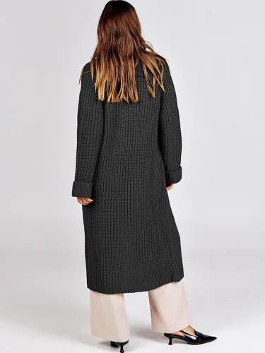 Vista 7 de ANRABESS Cárdigan largo de punto para mujer, manga larga, con solapa frontal abierta, abrigo de gran tamaño, ropa de otoño 2023