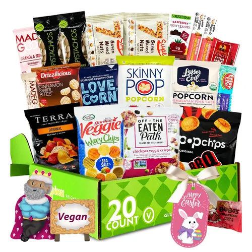 Gluten Free Palace Snack Attack Paquete de cuidado de aperitivos veganos – Paquete variado de Pascua saludable – A base de plantas, sin gluten, sin