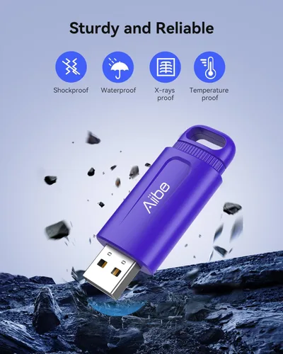 Vista 3 de Aiibe Unidad Flash de 32GB Paquete de 5 USB 2.0 Memory Stick Multipaquete para Laptop (32 GB, Colorido)