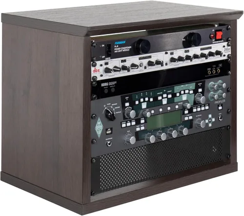 Vista 17 de Gator Frameworks Serie de Muebles Elite 2U Estante de Estudio de Escritorio de Madera en Acabado Negro Estándar (GFW-ELITERK-2U-BLK)