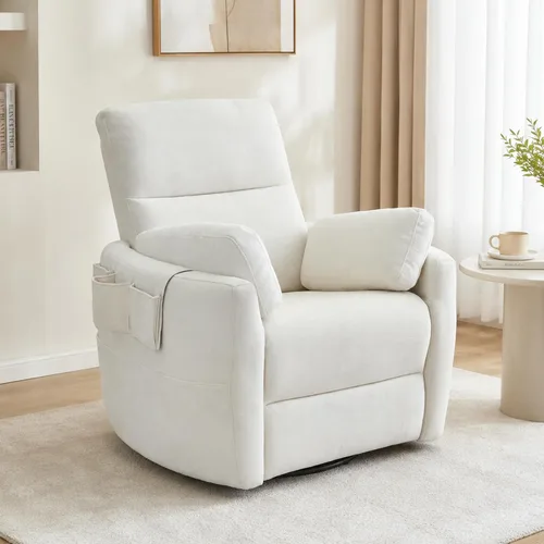 Vista 15 de Extra Wide Power Swivel Rocker Recliner Chair Nursery,Light Gray