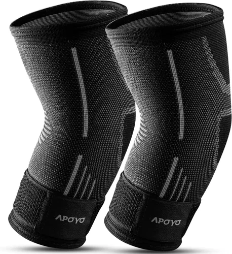 Vista 8 de APOYO Codera para tendinitis y codo de tenista, manga de compresión para artritis, entrenamientos, reduce el dolor articular durante la actividad