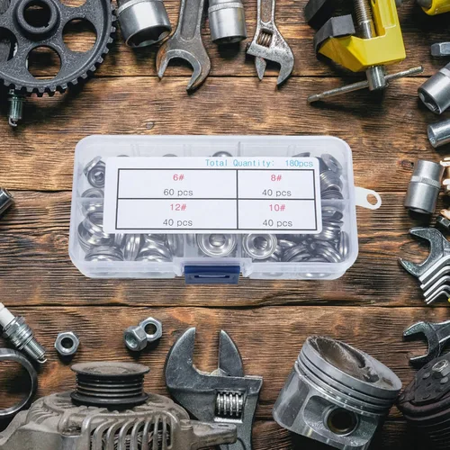 Vista 7 de TEHAUX Arandelas con acabado avellanado Acero inoxidable Copa de acabado avellanado Arandelas de acero inoxidable Sujetadores de juntas Kit