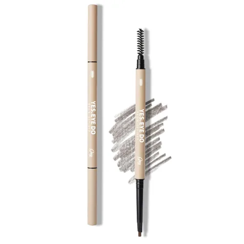 Vista 8 de Lápiz de cejas rubio, ultra fino rubio para mujer, lápiz de cejas de larga duración para rellenar perfectamente, esculpir cejas dispersas, a prueba