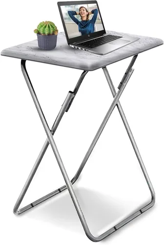 Vista 14 de Garden 4 you Mesa plegable para TV, mesa de comedor para TV con parte superior de MDF resistente, bandejas de comedor para sala de estar sin Negro