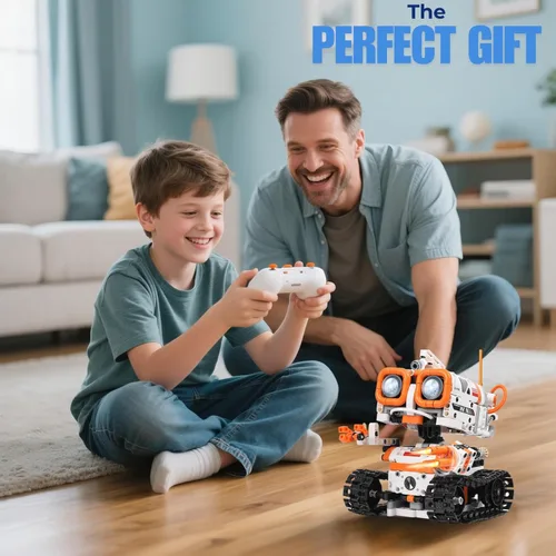 Vista 6 de Kit de robótica STEM para niños de 8 a 12 años, 8-14+, control remoto/APP de 5 en 1, robot de codificación, juguetes educativos de ingeniería