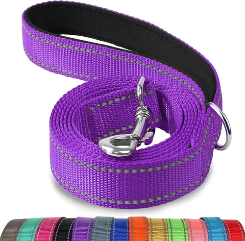 Vista 17 de Joytale - Correa reflectante de doble cara para perro, 6, 5 y 4 pies, resistente de nailon, asa acolchada, para pasear perros pequeños y medianos
