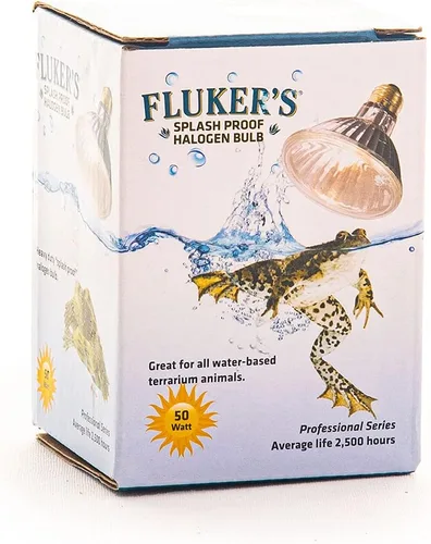 Vista 2 de Fluker's Bombilla halógena resistente a salpicaduras para todos los animales terrarios a base de agua, 50 W