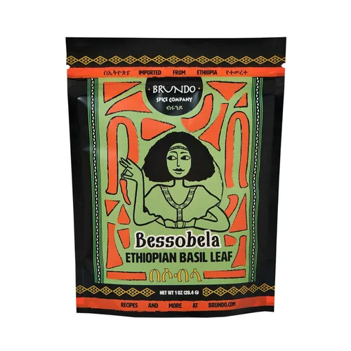 Brundo Spices Bessobela | Auténtica albahaca sagrada etíope | Recogida y procesada a mano | Cosechada e importada de Etiopía | Sin OMG | Orgánico |