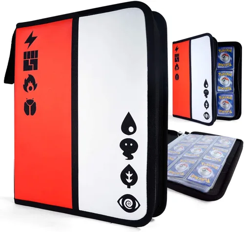 Pokke Carpeta de tarjetas para tarjetas, 9 bolsillos, 540 juegos de cartas coleccionables con 30 fundas extraíbles