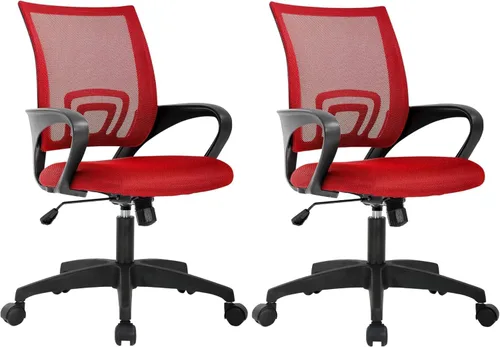 Vista 9 de Meet perfect Silla de oficina con respaldo medio, moderna silla ejecutiva de escritorio para computadora, silla giratoria con ruedas, silla Negro
