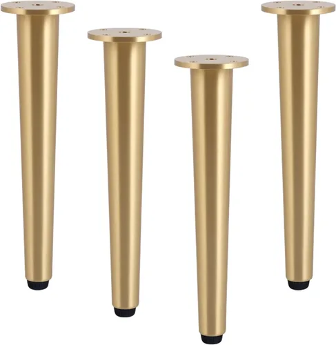 Vista 9 de Patas rectas ajustables de latón puro para muebles, patas de sofá, patas de mesa auxiliar, gabinete de baño, patas de gabinete de TV, 2.4 a 10.8