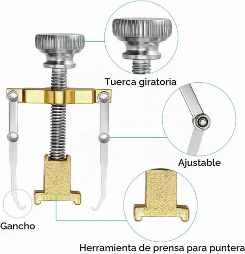 Vista 3 de Mudder Kit de eliminación de corrector de uñas encarnadas de acero Dorado