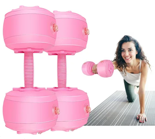 Vista 8 de Travel Weights Water Filled Dumbbell Set of 2,6LB Hand Weights for Women at Home Gym Exercise Training