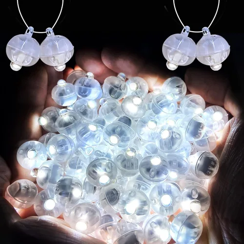 Vista 14 de 24 mini luces LED, globos de luz LED para linternas de papel, huevos de Pascua, fiesta de cumpleaños, boda, Halloween, decoración de Navidad, duran